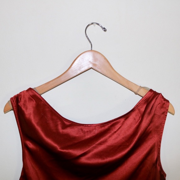 Reformation Annika Off-The-Shoulder Draped Silk-Charmeuse Top in Oxide - Picture 7 of 16